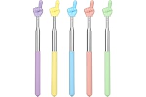 5 Pcs Telescoping Pointer for Classroom, Teachers Retractable Pointer Sticks for Whiteboard Telescopic Extendable Finger Stic