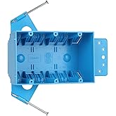 XIUTE Blue 3-Gang PVC New Work Switch/Outlet Wall Electrical Box, Interior Space of 44 Cubic Inches,for The Electrical Installation of Buildings,ETL