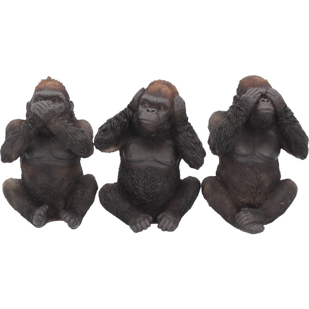 Nemesis Now H3523J7 Three Wise Gorillas Figurine 13.5cm Black