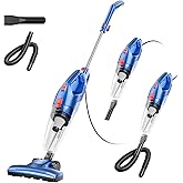 fenhua Corded Stick Vacuum Cleaner - Lightweight, Powerful Suction with 450W Motor, 3-in-1 16.4Ft Cord Vacuum Cleaners for Home, Hard Floor, Carpet, Pet Hair Deep Blue