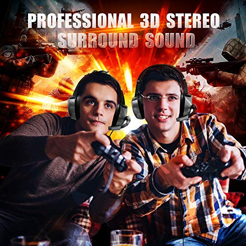 BENGOO GM7 Gaming Headset Headphones for PS4, Xbox One, PC Controller Surround Sound Over Ear Headphones with Noise Canceling Microphone, LED RGB Light On-Line Volume for Laptop Mac PS3 Playstation - Thumbnail 6