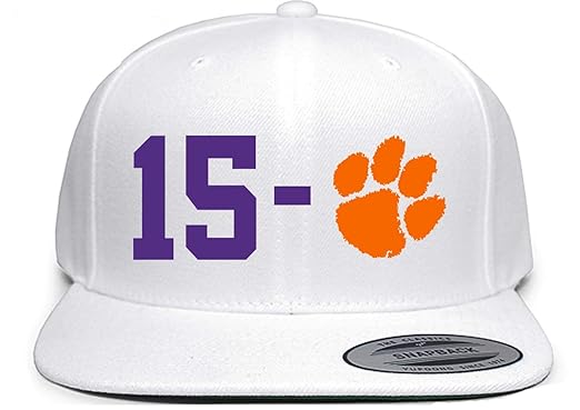 White Snapback Clemson National Champions 15 0 Hat At Amazon