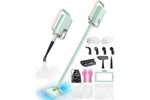 MISSSTEAM Steam Mop Cleaner Safe High-temp for Deep Cleaning, Lightest Detachable Floor Steamer with 2 Steam Mode 3 Adjustable Level Heavy Duty Powerful Handheld Steam Cleaner for Hardwood & Laminate Tile Grout