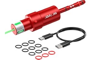 VANTARA 2-in-1 Laser Cartridge with Bore Sighter Suitable for 9mm/38spl/40S&W/10mm/45ACP/22LR/25mm/27mm Caliber, for Shooting Training Practice & Sight Calibration, Rechargeable