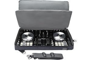 Hzycwgone Case for Hercules Inpulse 500,for Native Instruments Traktor Kontrol S4 Mk3,for Pioneer DJ DDJ-SR2/SR,DJ Controller Travel Carry Cover Shoulder Bag Backpack for Headphone,Tablet,Cable(Blue)