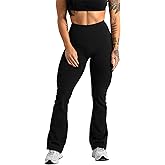 Gymreapers High Waisted Flare Leggings for Women Stretchy Workout Bootcut Gym Leggings - Tummy Control Wide Leg Yoga Pants