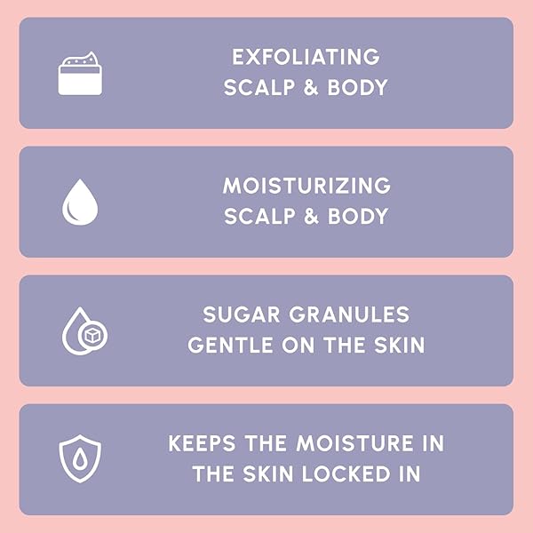 BROOKLYN BOTANY SCALP & BODY SCRUB – SUGAR SCRUB BODY EXFOLIATOR AND SCALP SCRUB MADE WITH COCONUT OIL TO MOISTURIZE, CLEANSE AND GENTLY EXFOLIATE SCALP AND BODY – TROPICAL SCENT 8.8 OZ