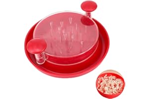 GBBAZU Chicken Shredder, Upgrade Meat Shredder Tool with Clear Cover, Large Shred Machine Anti-Slip Chicken Shredder Tool Twist for Shred Chicken Cabbage Beef Pork Vegetables - Easy to Work & Clean (Red)