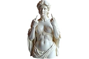 Resin Middle Finger Venus Goddess Statue Figurines Aphrodite Bust Decorative Ornament Defiant Gift Home Decor Roman Venus Bus