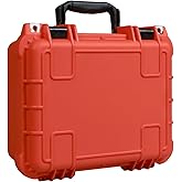 Jack Boss 14x 11.5x 6.5 Inch Hard Case, Portable Weather Waterproof Protective Camera Case with Customizable Foam, Fit Use of Drones, Camera, Equipments, Orange