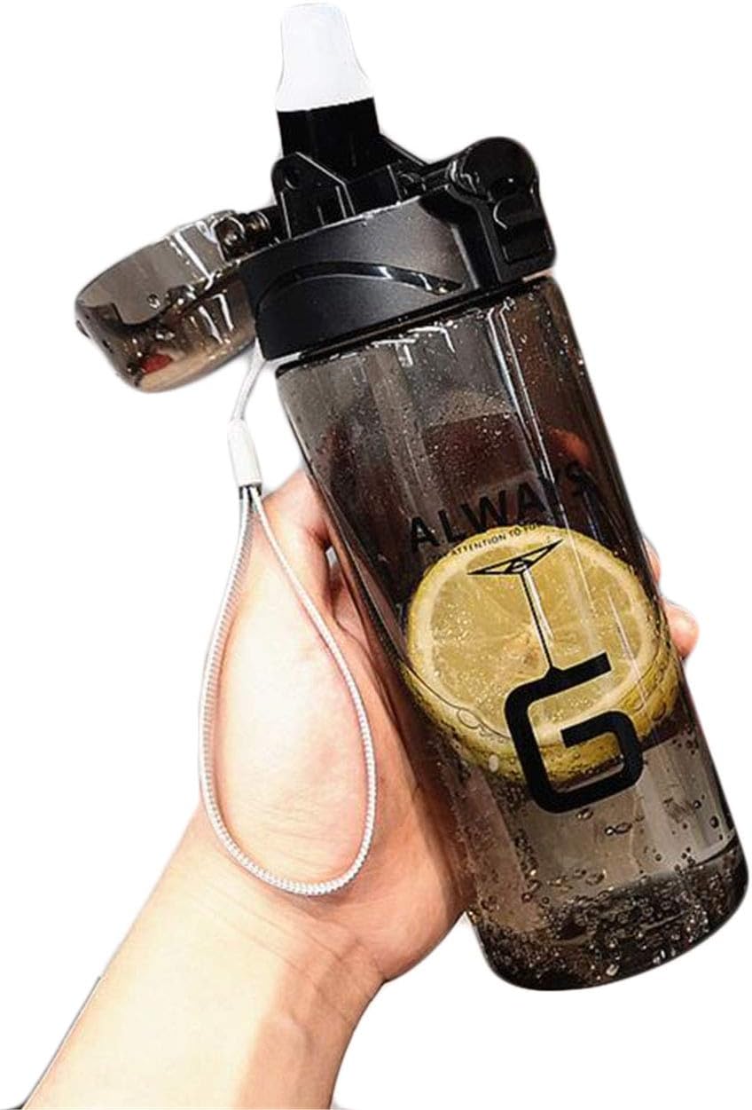 Amazon ショッフェ 水筒プラスチック Bpaフリー ボトル 430ml 550ml 直飲み ストロー おしゃれ アウトドア スポーツウォーター 自転車 登山 ヨガ用 大人 子ども 男女兼用 超軽量 耐冷 耐熱 ブラック 430ｍｌ 水筒 マグボトル オンライン通販