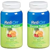 Relion Glucose Tablets - Tropical Flavor - 50 Counts (2 Pack)