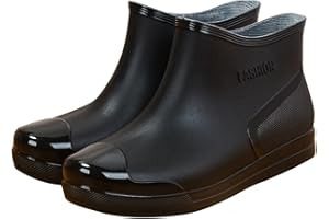 Rain Boots for Women Waterproof Non-Slip Outdoor Garden Rubber Boots Womens Lightweight Slip On Ankle Rainboots