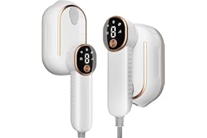 1200W Portable Iron Steamer Clothes - LED Display & 3+1 Level Steam, Small Hand Held Steamer with 130ml Tank, Travel Size Iro