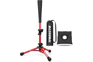 BaseGoal Baseball Tee for Kids,Batting Tee,Softball Tee,Youth Hitting Tee,Teeball Tee,Travel Tee,Easy Adjustable Height