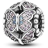 Parmuz 925 Sterling Silver Charms for Bracelet Necklace Mom Heart Love Dangle Charm Beads for Women Mother Pendant Jewelry