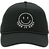 Women's Relaxed Fit Adjustable Snap Back Cap Gorras Lids Branded USA Classis Trucker Baseball Cap Sun Mesh Back