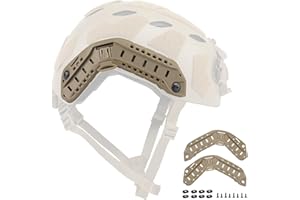 Qavctw Tactical Helmet Rail Mount Accessory Side Rails Kit for High Cut Fast Helmet with Screws