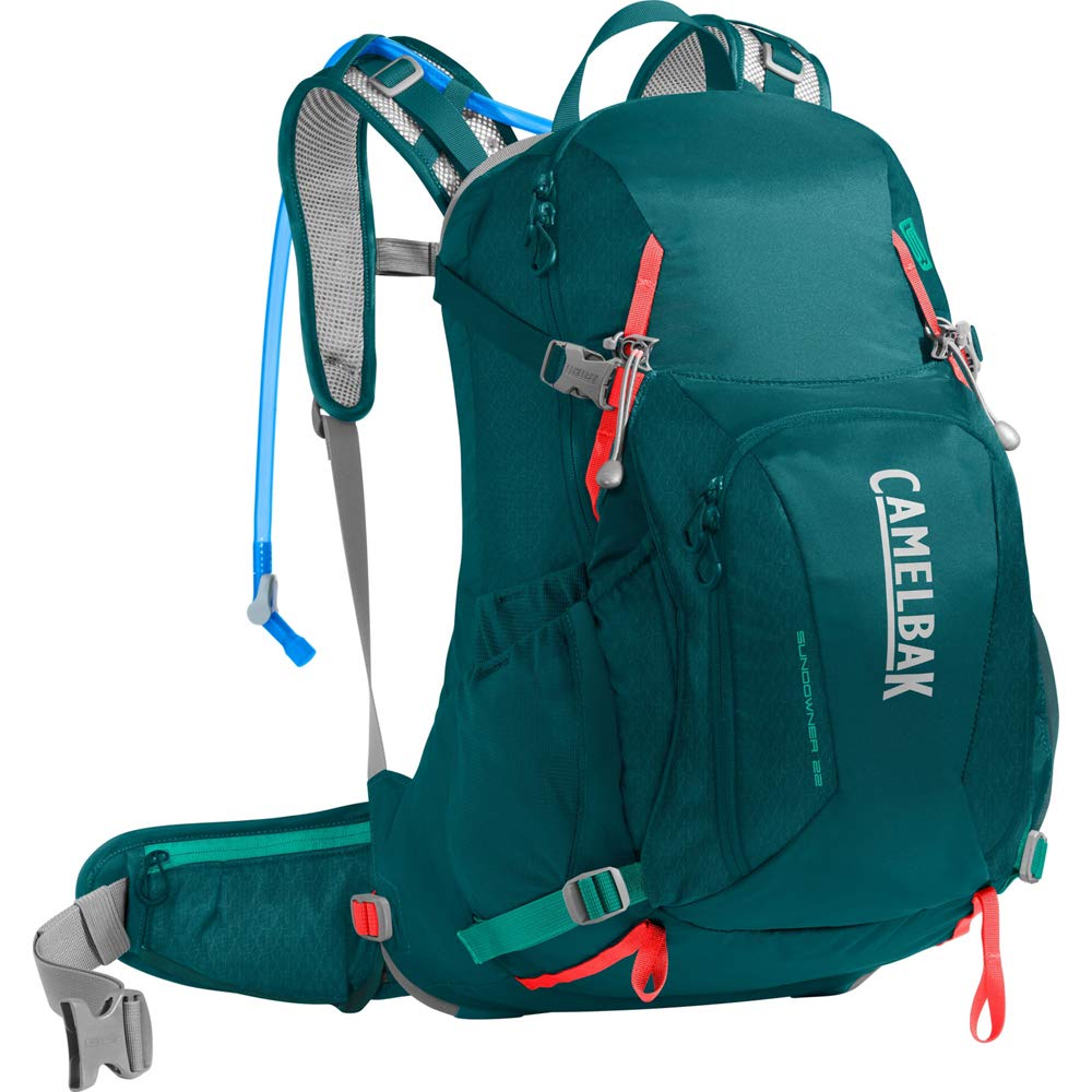 CAMELBAK Sundowner Lr 22 100 oz Deep Teal/Hot Coral Backpack - 600 Red, N