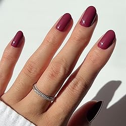 Glamnetic Press On Nails - Berry Maroon | Opaque