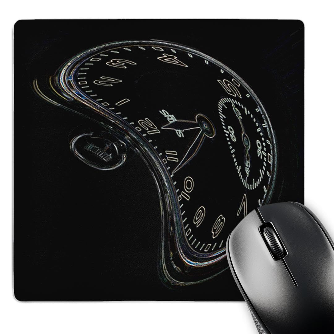 3dRose mp_154733_1 8" x 8" Artistic Morphed Watch Mouse Pad