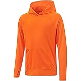 Poekuao Boys Rash Guard Long Sleeve Hoodie Swim Shirt with Pocket Youth Kids UPF 50+ Sun Protection Fishing Shirts Thumb Hole