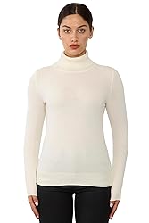 JENNIE LIU Women's 100% Pure Cashmere Long Sleeve