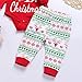 Mikrdoo Christmas Outfit Set My First Christmas Printed Rompers + Pants + Hat 3Pcs Clothes Set (12-18 Months, A)