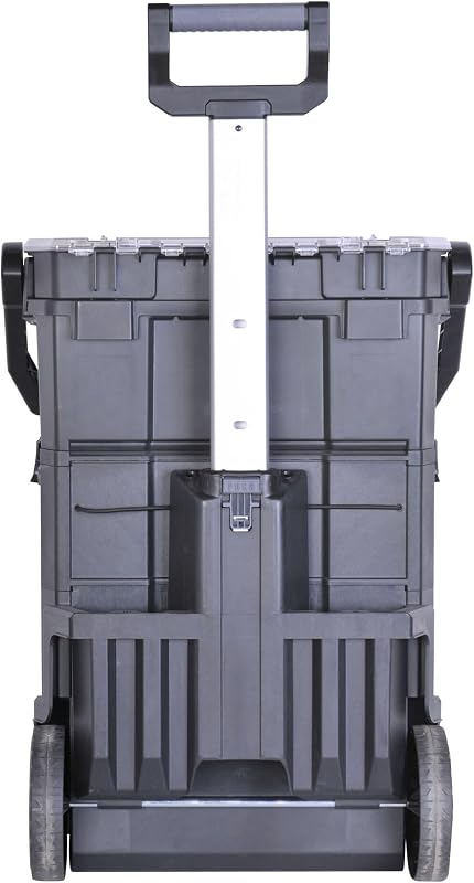 STST1-79231 - Oficina Móvel para Ferramentas 2 em 1, 56 x 38,2 x 76,4 cm, Preto/Amarelo