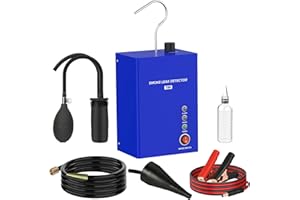 PLAYOCCAR 12V Smoke Leak Detector T80 EVAP Built-in Air Pump - for Car/Motorcycle/Truck/SUV/Speedboat Car Fuel Leak Detectors (Test Oil: Liquid Paraffin or Baby Oil)