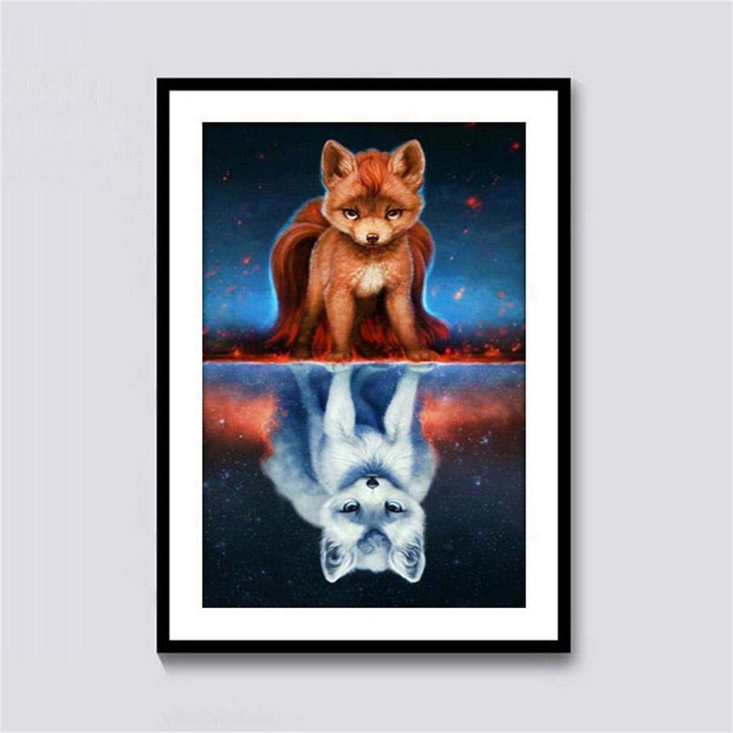 Dadiku DIY 5D Diamond Painting Cross Stitch Animal Embroidery Home Décor Craft Stamped Kits