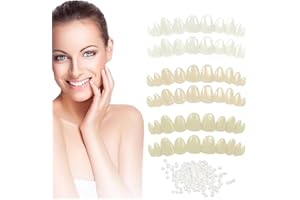 NRMRQZ Tooth Repair Kit，Temporary Natural Shade for Filling The Gap, Moldable Thermal Beads Replacement Kit Replace The Missing or Broken Tooth-6PCS-TB04