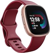 Fitbit Versa 4 Smartwatch GPS 6 Day Battery iOS Android Beet Copper Rose