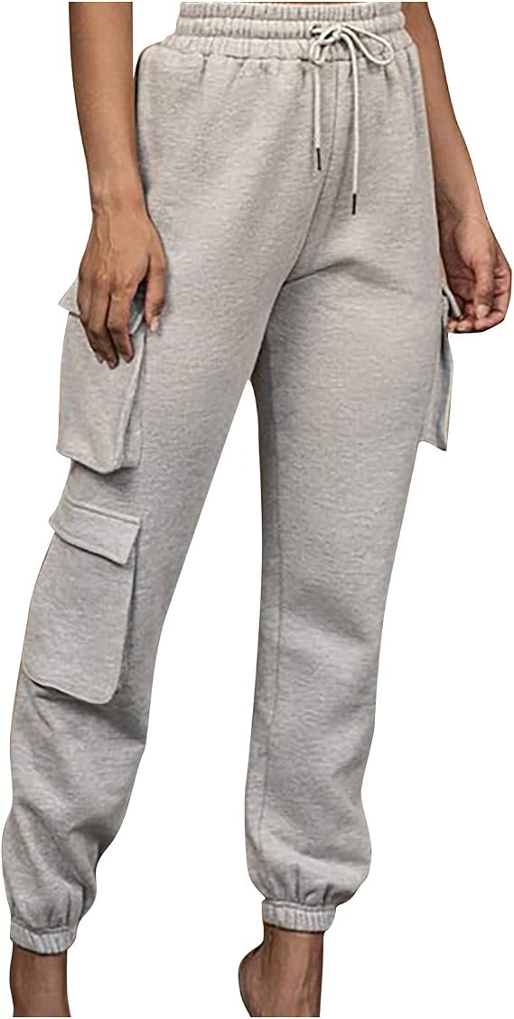 Women's Jogging Bottoms Lightweight Loose Fit Solid Colour