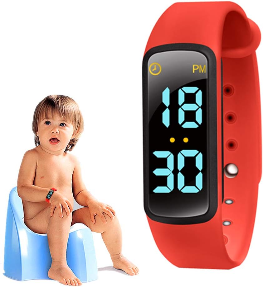 bopopo Potty Training Watch - Baby Reminder Water Resistant Timer - Potty Trainer for Girls & Boys - Kids & Toddler Training Toilet Watches - LED Screen,9 Songs Loops