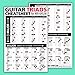 Best Music Stuff Guitar Cheatsheets Bundle (Chords, Scales, and Triads Cheatsheet • Laminated Pocket Reference (Large - 6-in x 9-in)