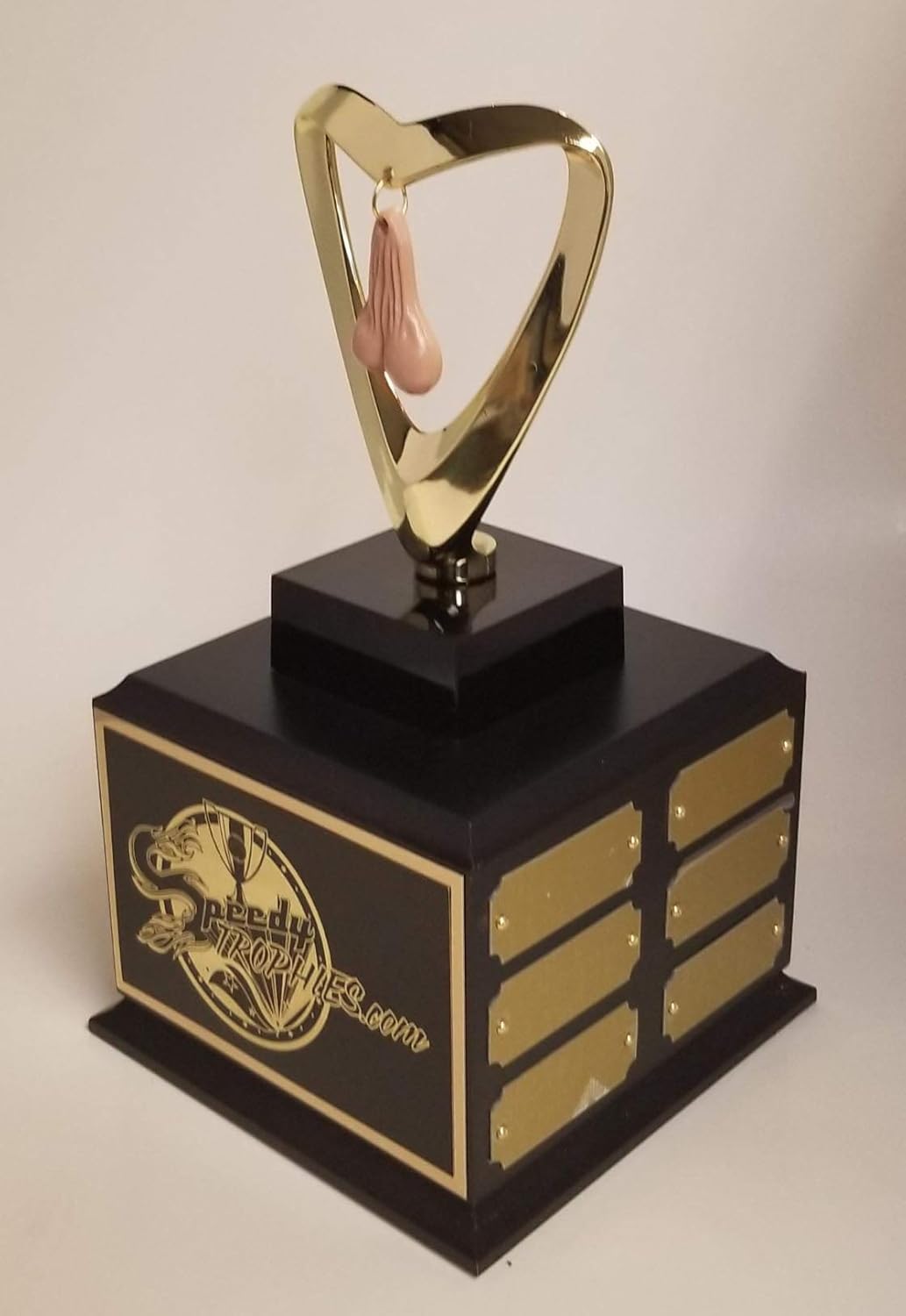 Fantasy Football Last Place SACKO Trophy on Base Gold