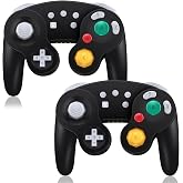 HaeBorl 2 PACK Wireless Gamecube Controller for Nintendo Switch/Switch 2 | Wireless Switch Pro Controller for Nintendo Switch/Switch 2/PC/Steam,Dual Vibration,Turbo &amp; Auto Turbo, Black