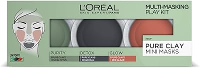 L'Oreal Paris 3 Pure Clays Multi-Masking Face Mask Play Kit 3 x 10ml