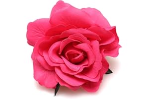DreamLily Rose Flower Hair Clip Flamenco Dancer Pin up Flower Brooch BC10 (Fuchsia)