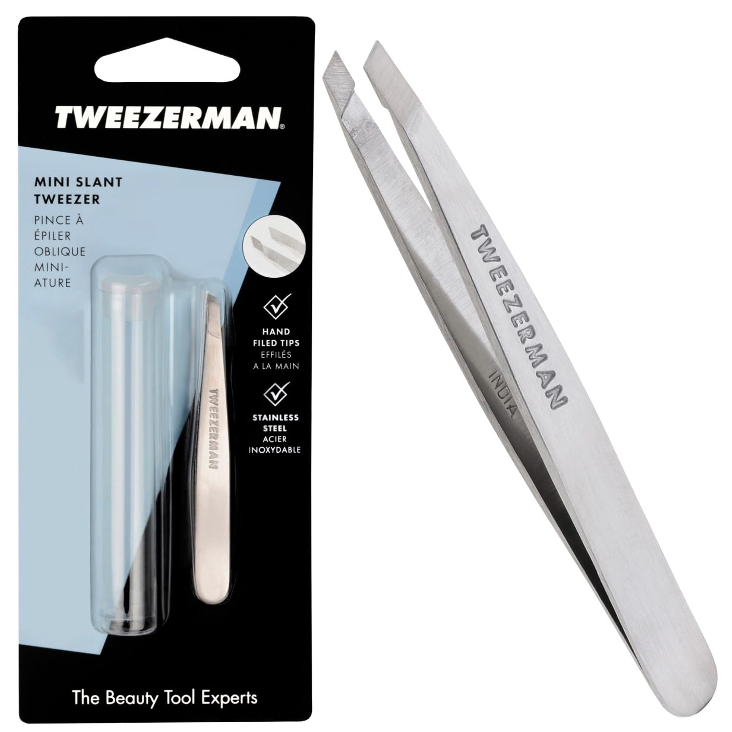 Tweezerman Classic Stainless Steel Mini Slant Tweezer — image 1