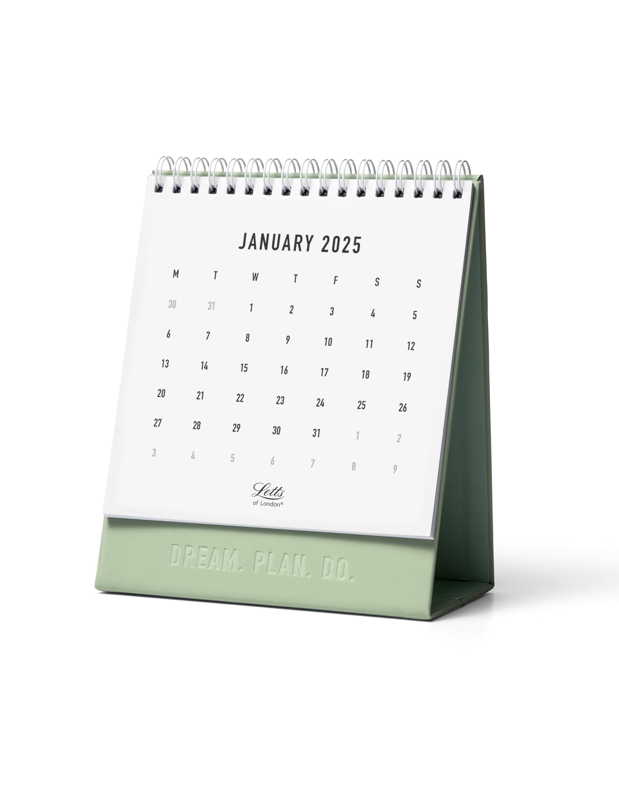 Letts of London Conscious 2025 Desk Calendar - sage