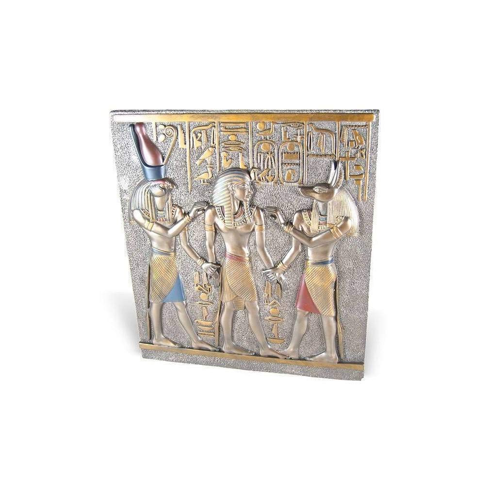 lachineuse - Ramses I Egyptian Bas-Relief - 28 x 25 cm - Egyptian Frame with Pharaohs & Hieroglyphs - Egyptian Decoration - Egyptian Object Figurine - Egyptian Bust - Original Decorative Gift Idea — image 1