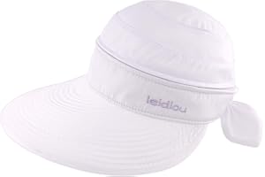 XIAOHAWANG Women Sun Visor Hats UPF 50+ Wide Brim Summer Caps UV Protection Ponytail Hat Detachable Beach Cap
