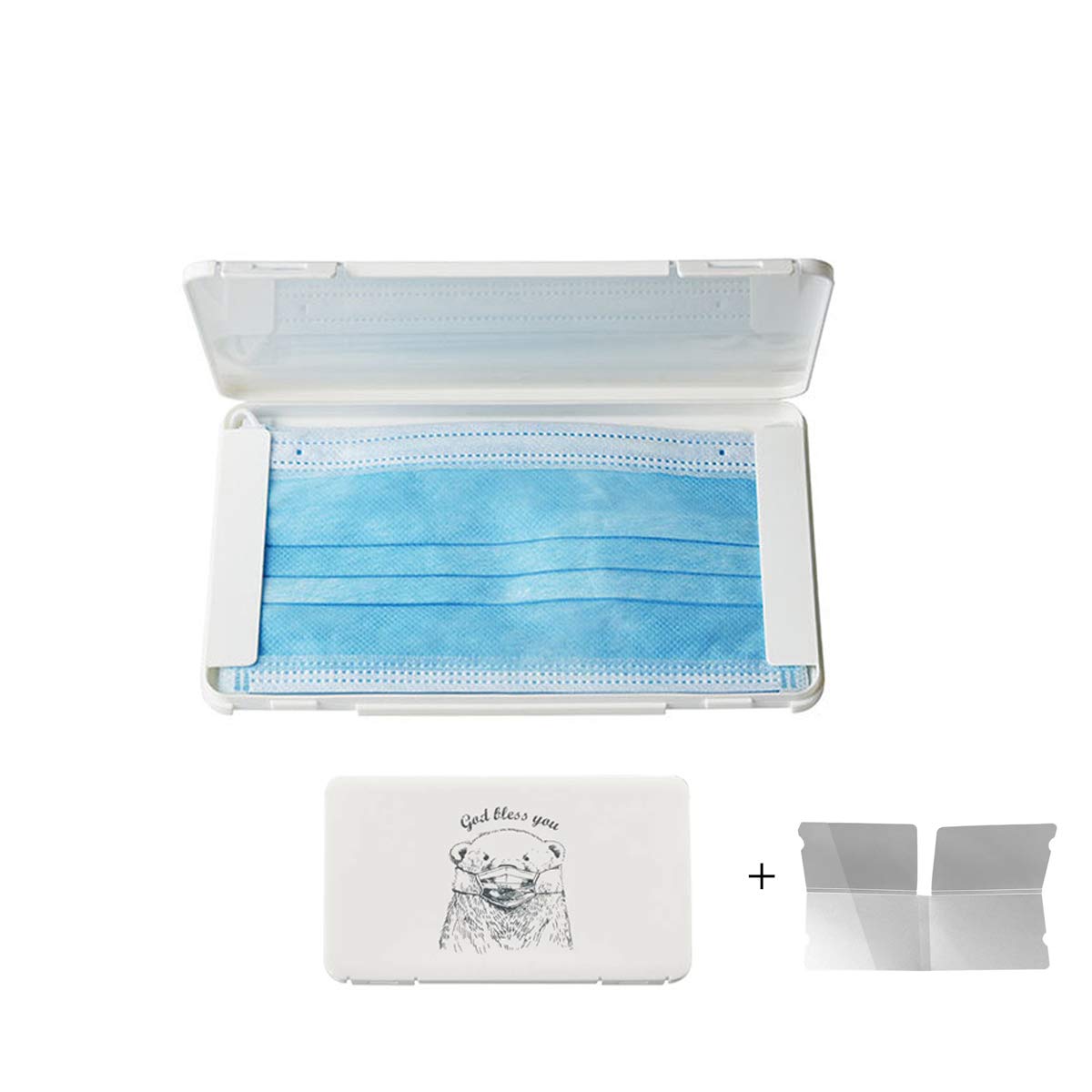 Box of face masks disposable，Mask Storage Box, Foldable