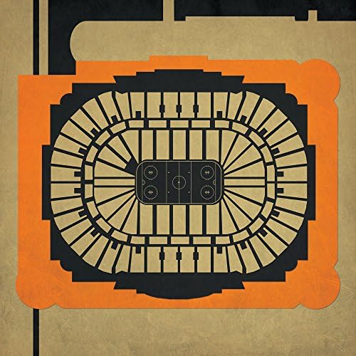 Honda Center Map Art, 14" Gallery Wrapped Canvas