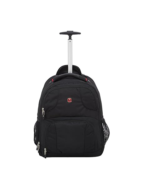 Swiss Gear 18.5 Rolling Computer Backpack 38 L Trolley Laptop Backpack (Black)
