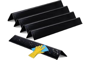 Moriintl Grill Replacement Part 7539 7540 24.5 inch Flavorizer Bars for Weber Genesis 300 Series, E310, E320, S310 (Fits Genesis 300 with Side Knobs-Porcelain 24.5in)