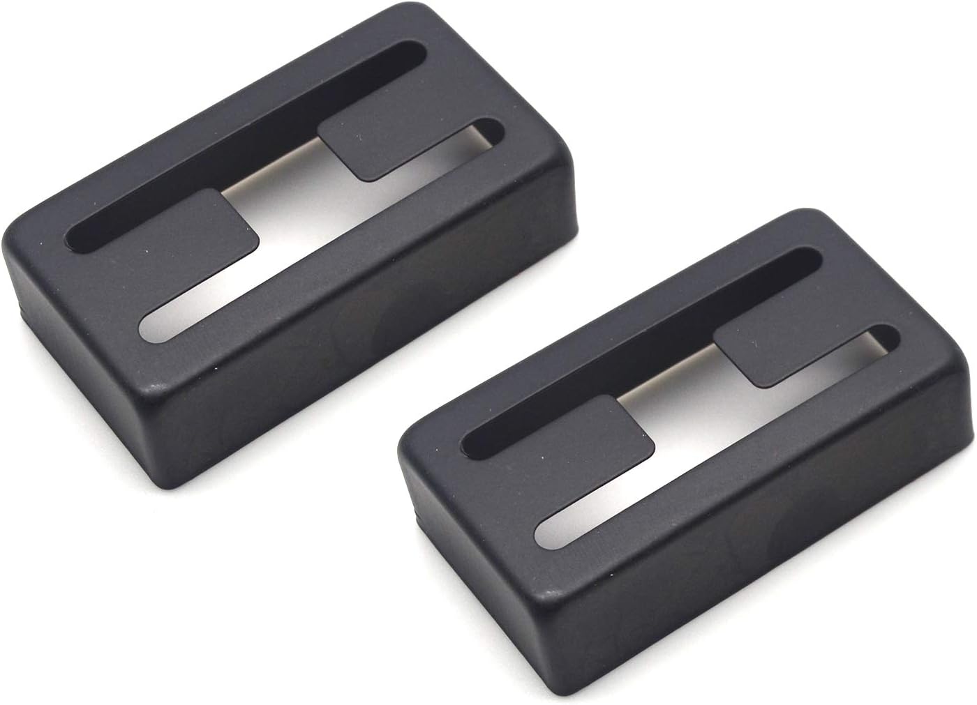FarBoat 2Pcs Humbucker Pickup Cover Copper Metal Accessories for LP Electric Guitars (Black)