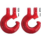 Gebeauty Ree 2Pack Choker Chain Logging Hook,5/16" Slip Chain Hook with 2 Tons /4400Lbs Working Load Limit for Loging Forest Clevis